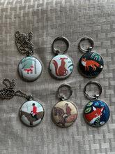 Load image into Gallery viewer, Keychain, Round, Large assorted designs