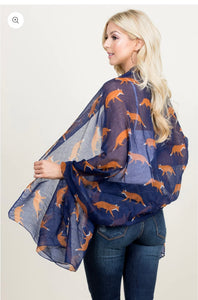 Scarf, Navy fox