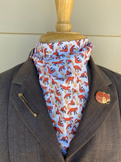 Stock tie, Scattered foxes, small print