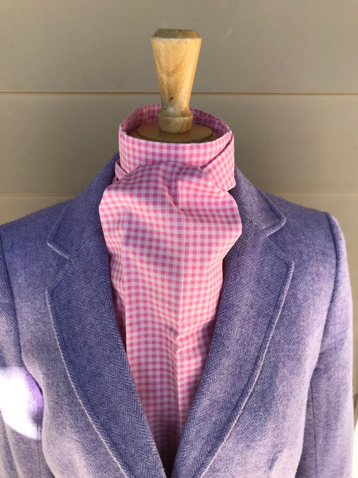 Stock tie, Pink gingham