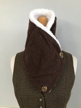 Load image into Gallery viewer, Neck wrap, Herringbone, Dk brown