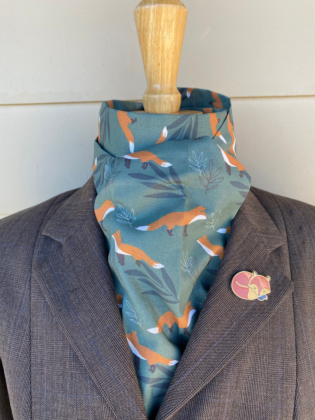 Stock tie, Olive fox