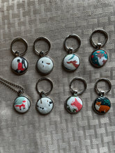 Load image into Gallery viewer, Keychain, Round, Small, assorted designs