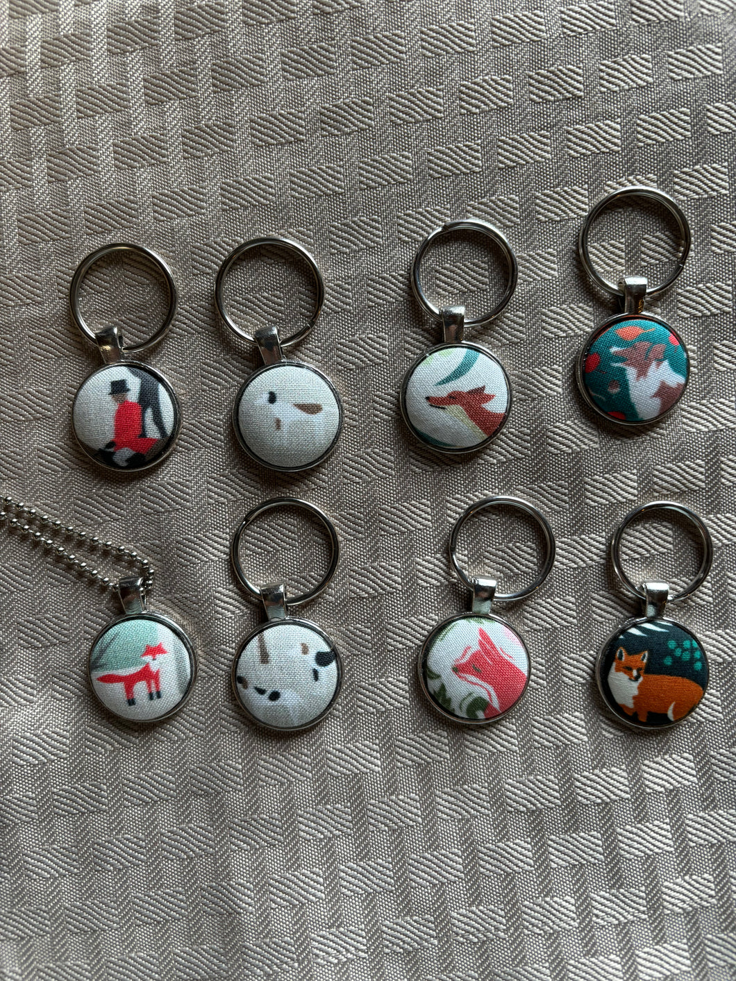 Keychain, Round, Small, assorted designs