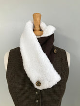 Load image into Gallery viewer, Neck wrap, Herringbone, Dk brown