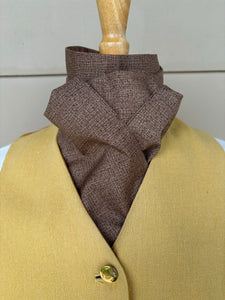 Stock tie, Brown crosshatch