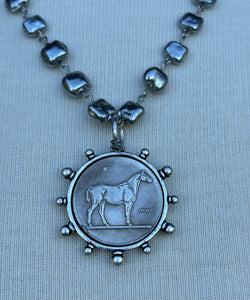 Necklace, French coin silver