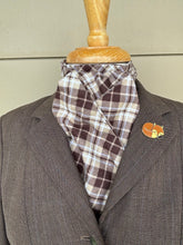 Load image into Gallery viewer, Stock tie, Brown plaid, Flannel