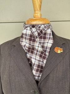 Stock tie, Brown plaid, Flannel