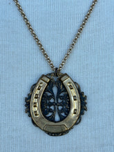 Load image into Gallery viewer, Necklace, filigree horseshoe