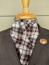 Load image into Gallery viewer, Stock tie, Brown plaid, Flannel