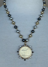 Load image into Gallery viewer, Necklace, French coin, 3 color chain