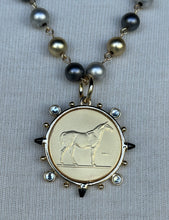 Load image into Gallery viewer, Necklace, French coin, 3 color chain