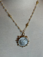 Load image into Gallery viewer, Necklace, French horse coin, gold chain