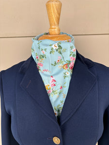 Stock tie, Blue floral