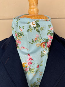 Stock tie, Blue floral