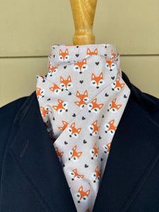 Stock tie, Fox mask on pink