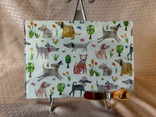 Load image into Gallery viewer, Cutting board, glass, 8”x11”, assorted designs, Chickens, Dogs, Insects, Flowers