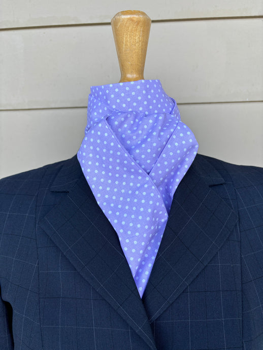 Stock tie, Lilac polka dot