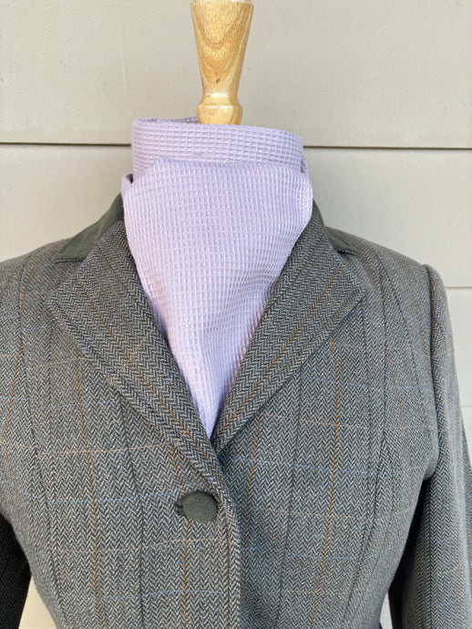 Stock tie, Dusty rose pink, mini waffle weave, 4 fold
