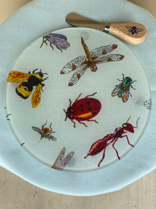 Cheese plate/trivet, Bees and Bugs-assorted designs