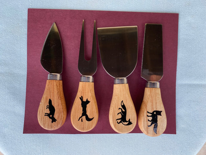 Charcuterie utensils, set of 4, assorted designs