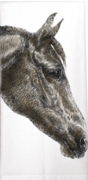 Tea towel, Dark horse sketch