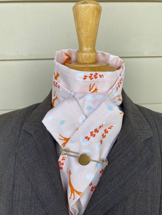 Stock tie, Foxes and foxgloves, 2 colorways