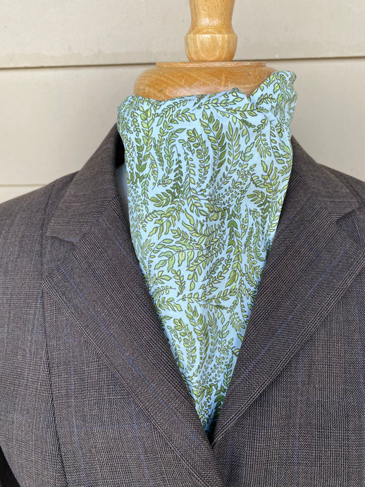 Stock tie, Green and yellow ferns.