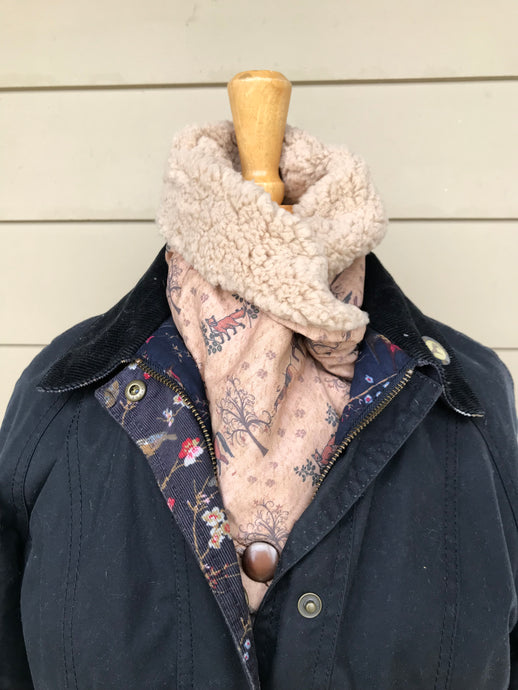 Neck wrap, Foxhunting w/tan sherpa