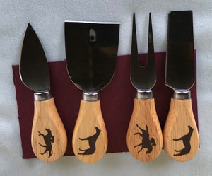 Charcuterie utensils, set of 4, assorted designs