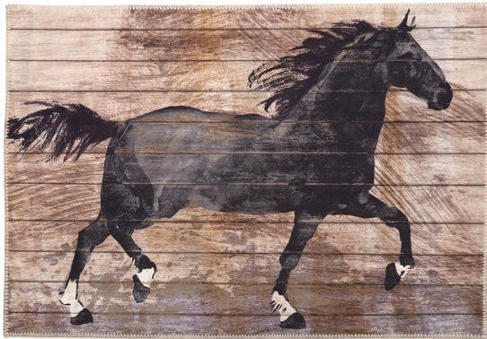 Doormat, Barn wood horse