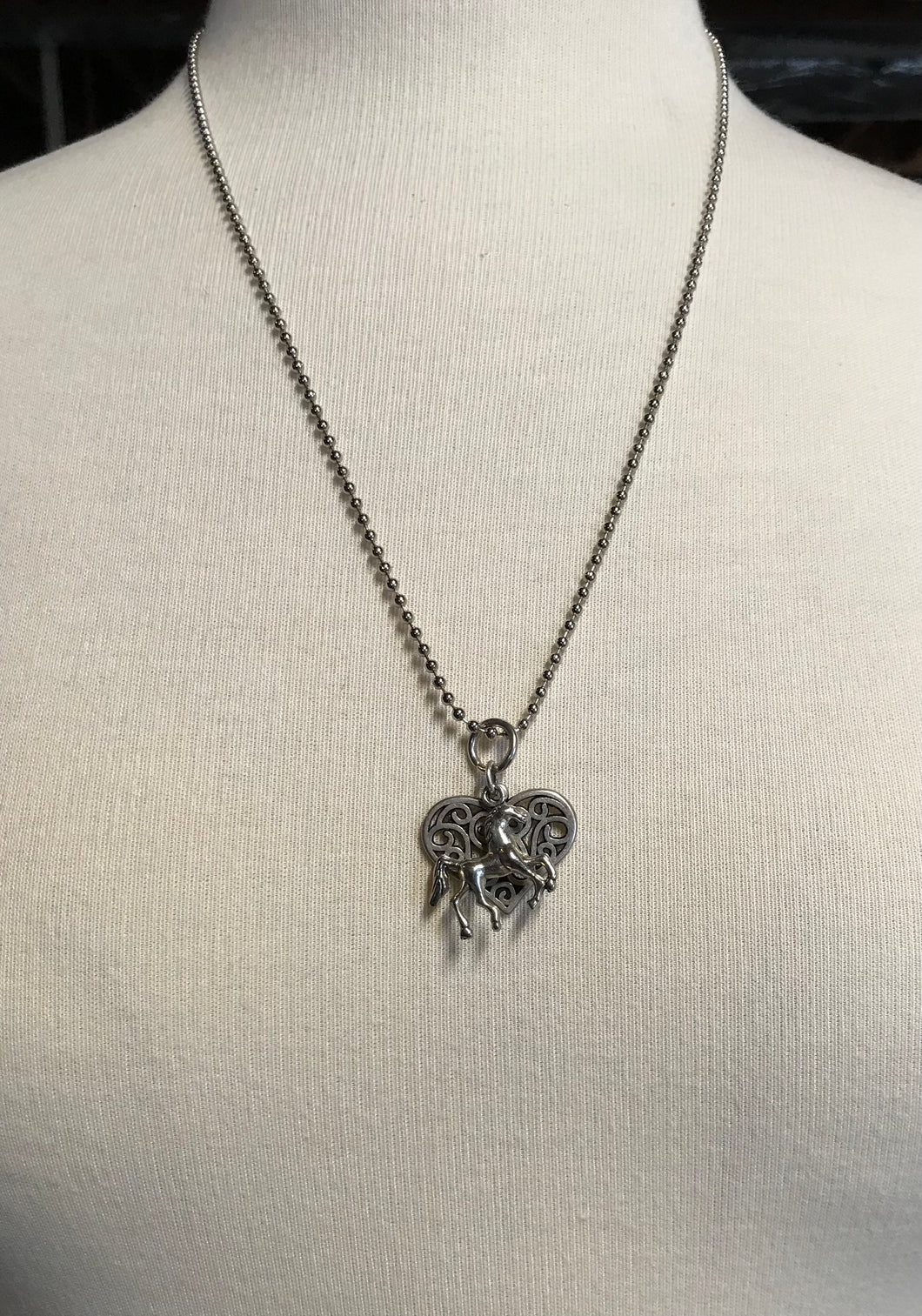 Necklace, Heart horse