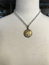 Load image into Gallery viewer, Necklace, Horse and rider medallion