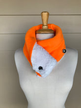 Load image into Gallery viewer, Neck wrap, Blaze orange w/white sherpa