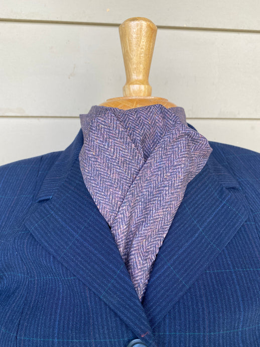 Stock tie, Walnut herringbone tweed