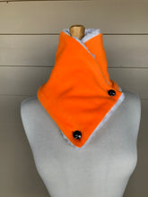 Load image into Gallery viewer, Neck wrap, Blaze orange w/white sherpa