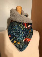 Load image into Gallery viewer, Neck wrap, Forest fox, sherpa lined